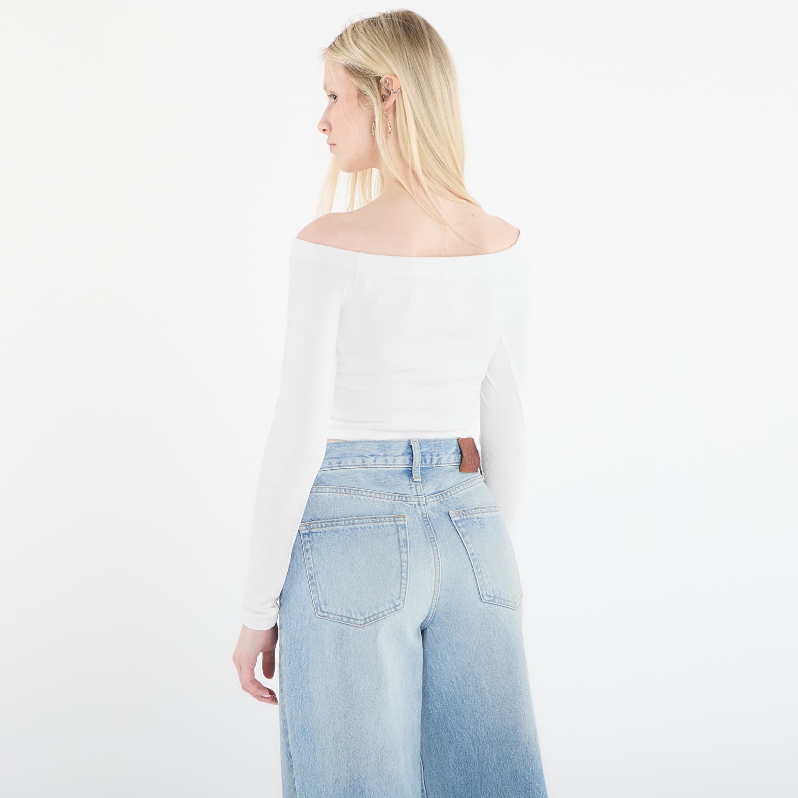 Dámská trička adidas Ess Rib Ls White