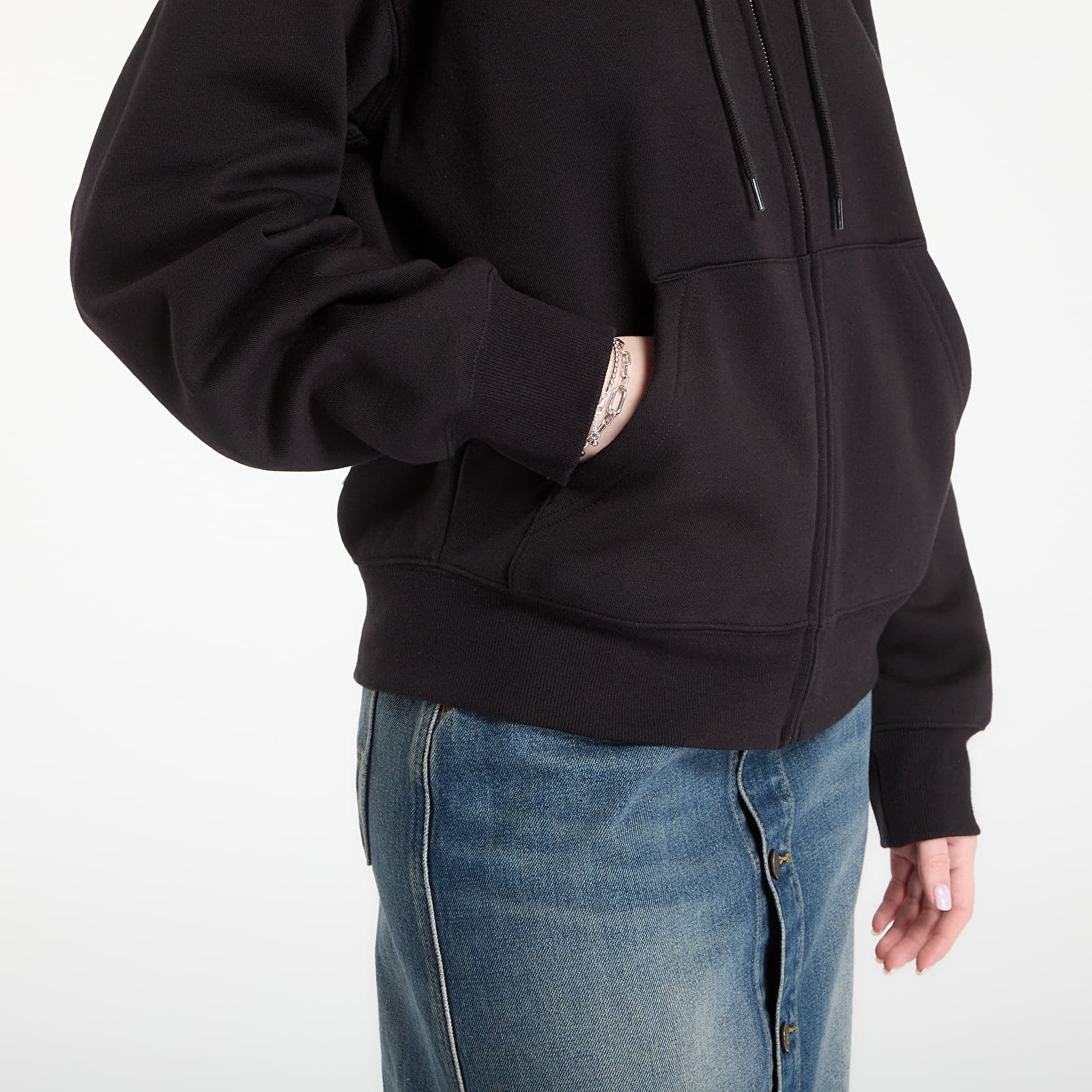 Dukserice Carhartt WIP Hooded Archive Lines Jacket UNISEX Black