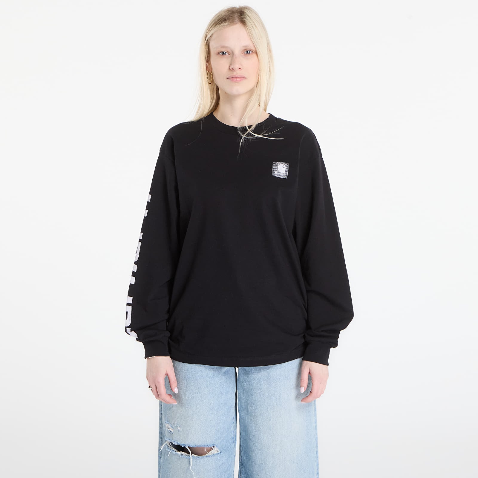 T-shirts Carhartt WIP L/S Archive Script T-Shirt UNISEX Black