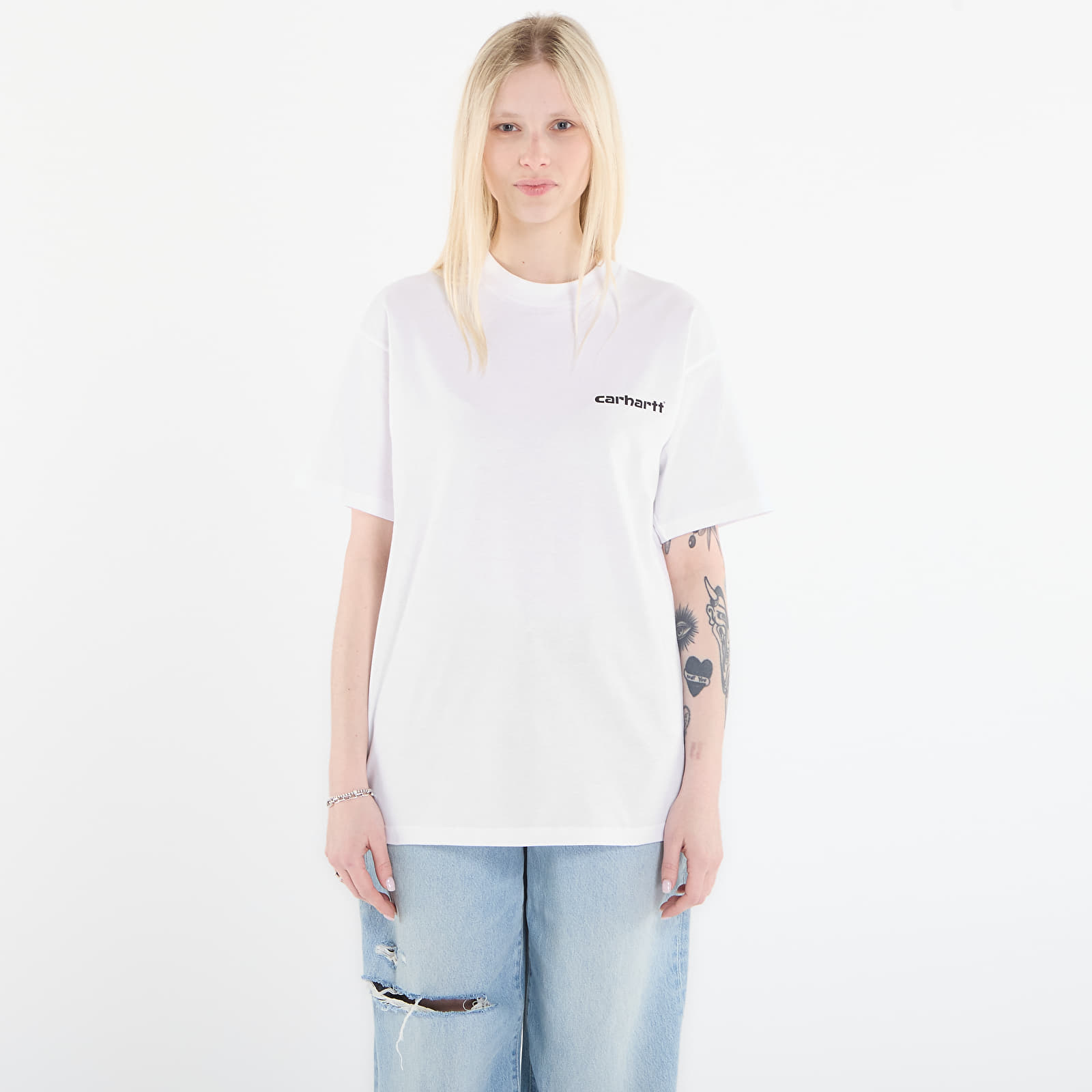 Pánske tričká Carhartt WIP S/S Archive Lines T-Shirt UNISEX White