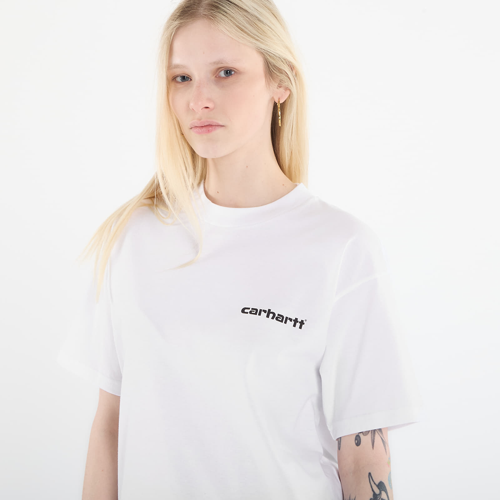 Pánske tričká Carhartt WIP S/S Archive Lines T-Shirt UNISEX White