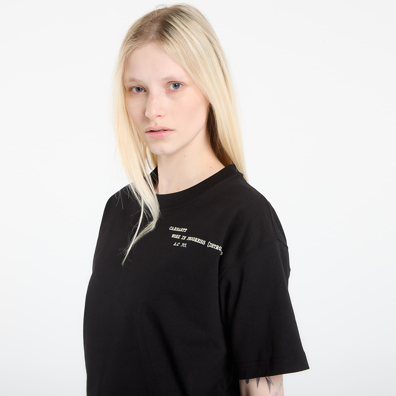 Moške majice  Carhartt WIP S/S Punched T-Shirt UNISEX Black