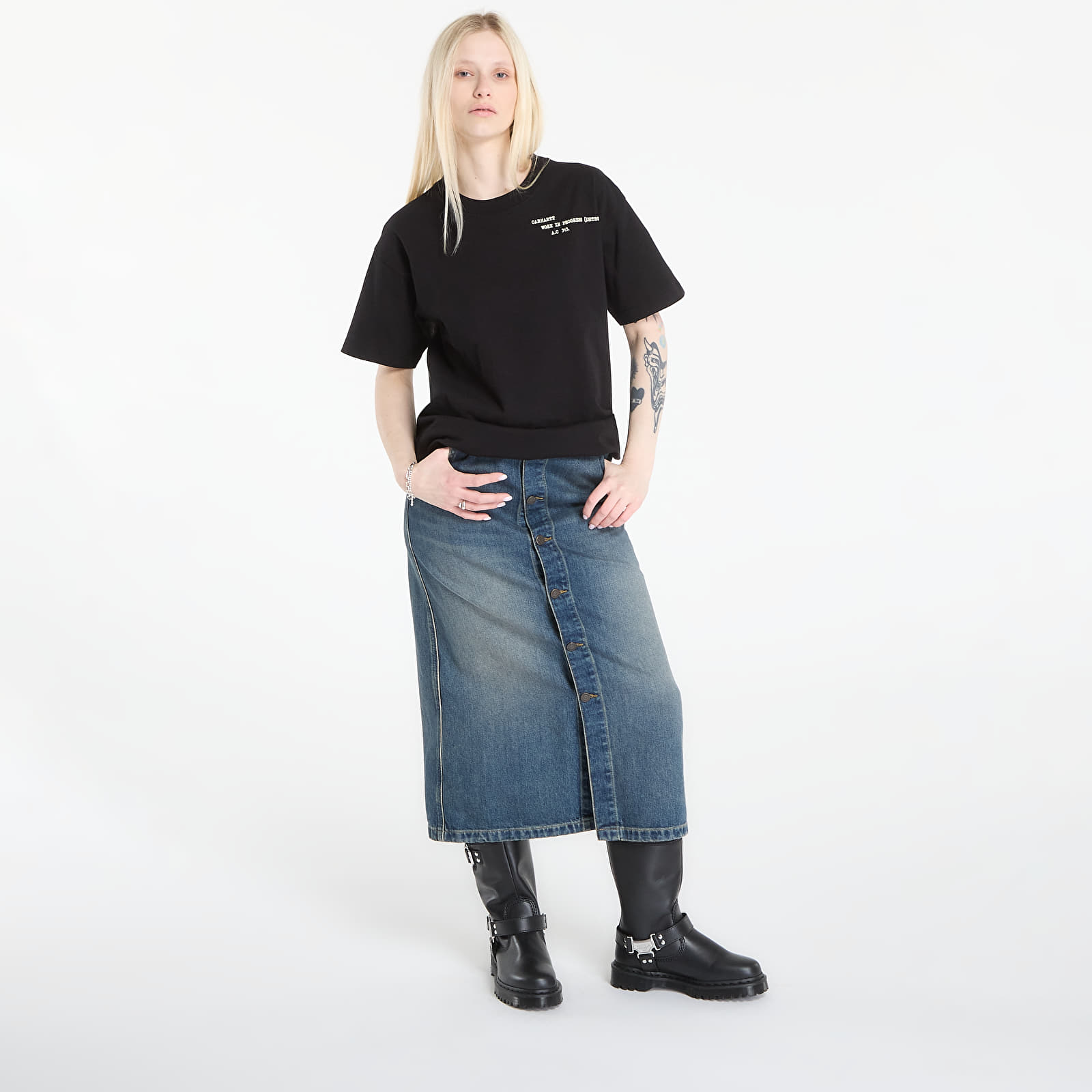 Moške majice  Carhartt WIP S/S Punched T-Shirt UNISEX Black