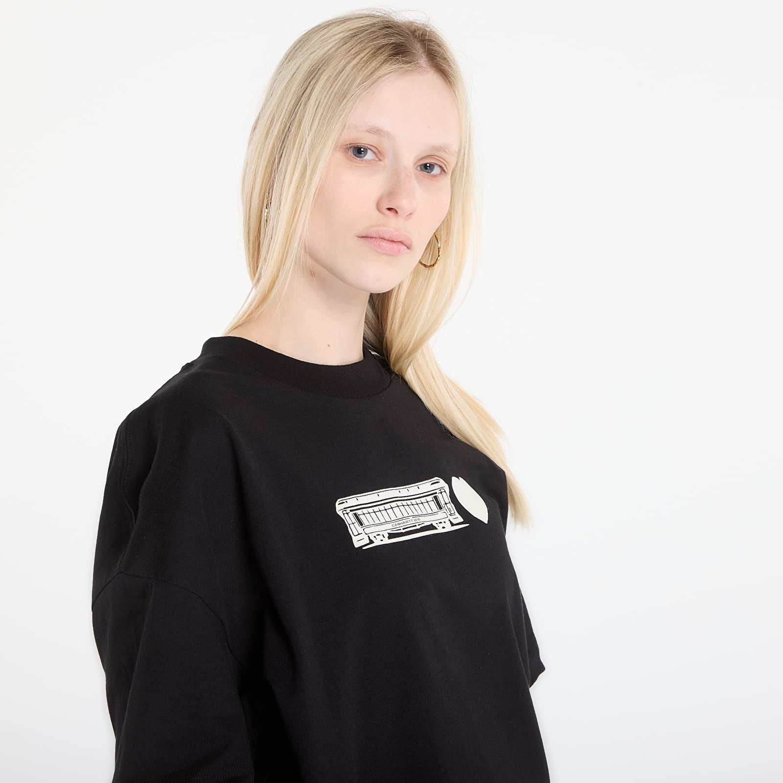 Vyriški marškinėliai Carhartt WIP S/S Deconstructed Label T-Shirt UNISEX Black