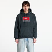 Nike Solo Swoosh Men's Fleece Pullover Hoodie Black Spruce/ White