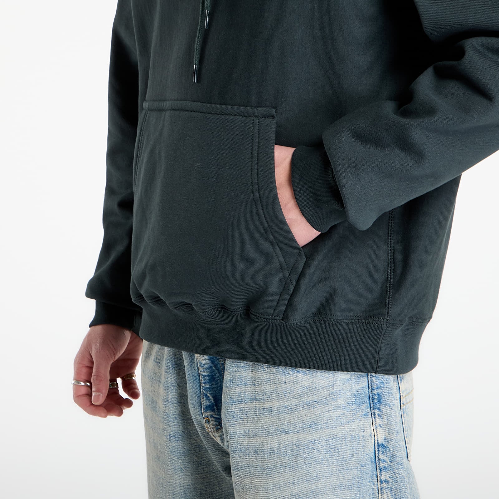 Hanorace pentru bărbați Nike Solo Swoosh Men's Fleece Pullover Hoodie Black Spruce/ White