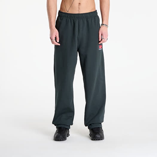 Sweatpants Nike Solo Swoosh Men's Fleece Open-Hem Pants Black Spruce/ White