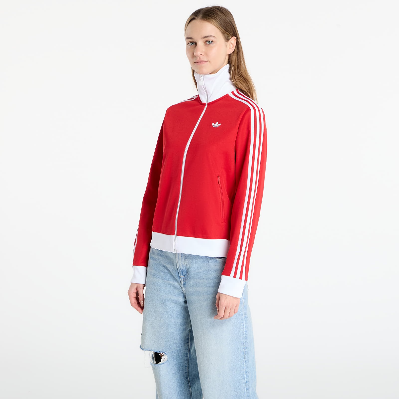 Mikiny adidas Classic Tt Better Scarlet/ White