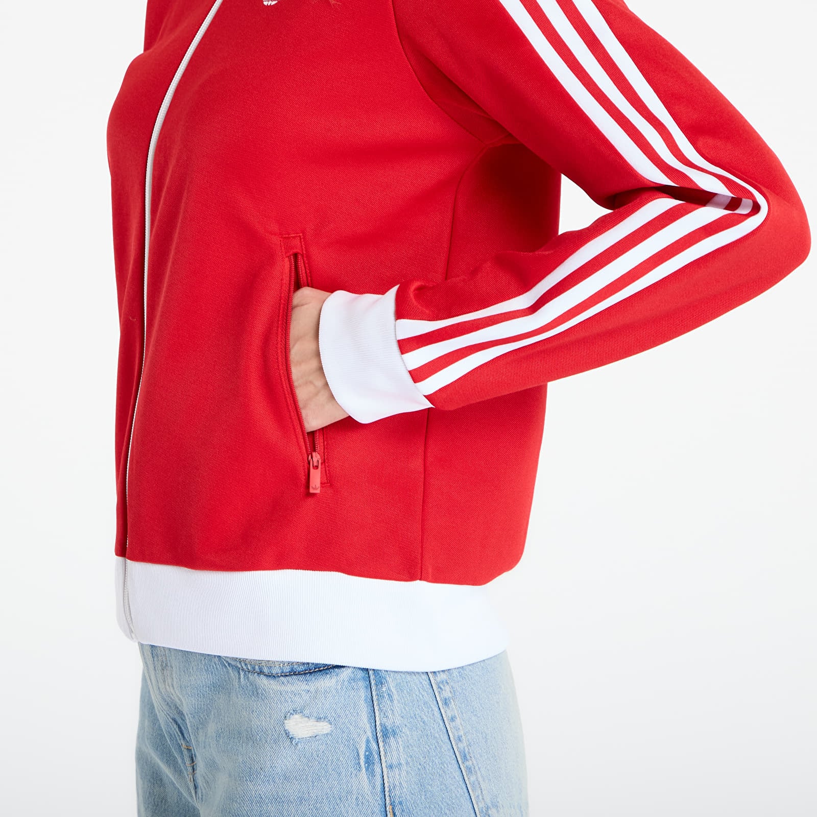 Mikiny adidas Classic Tt Better Scarlet/ White