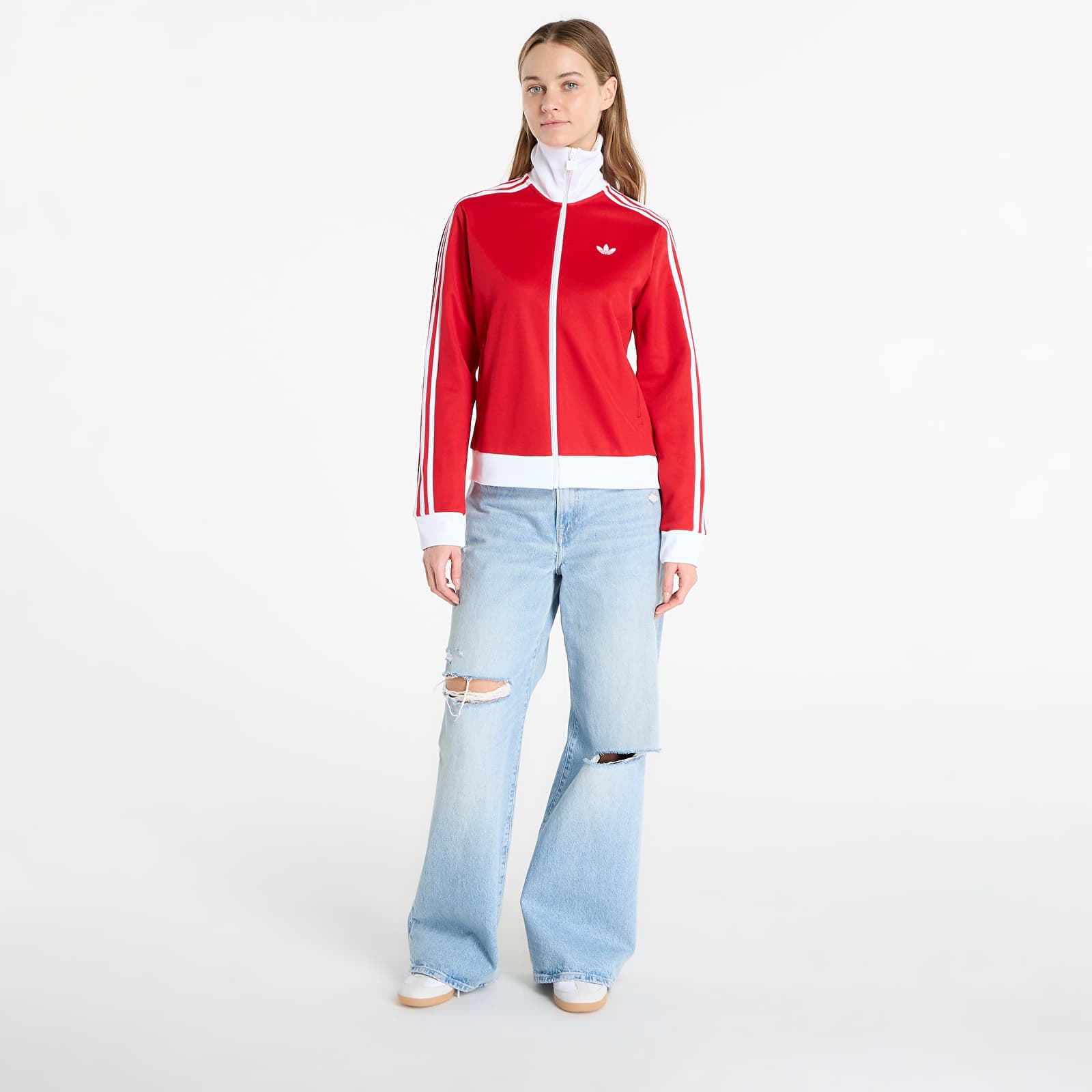 Mikiny adidas Classic Tt Better Scarlet/ White
