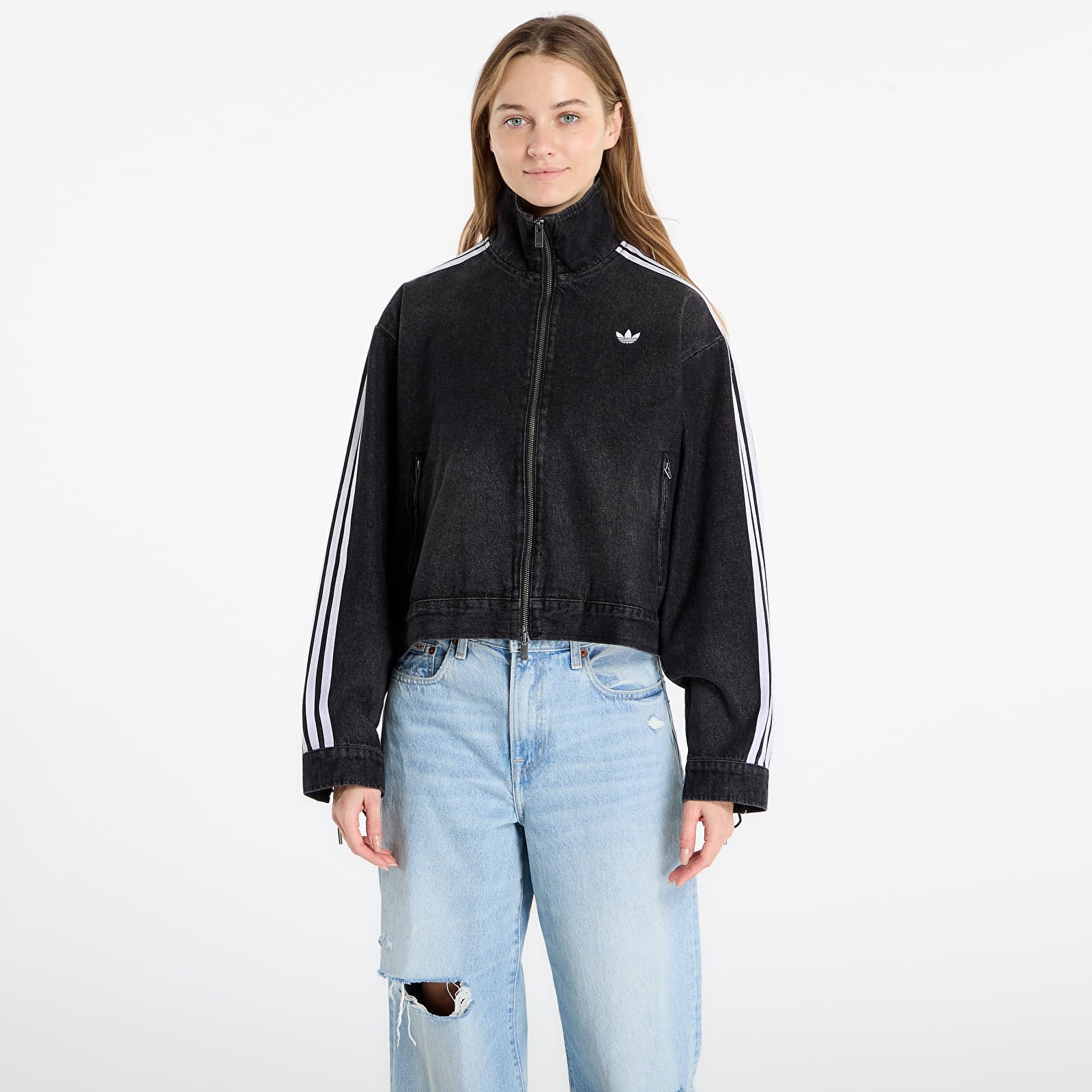 Dámské bundy adidas Denim Fb Jacket Black