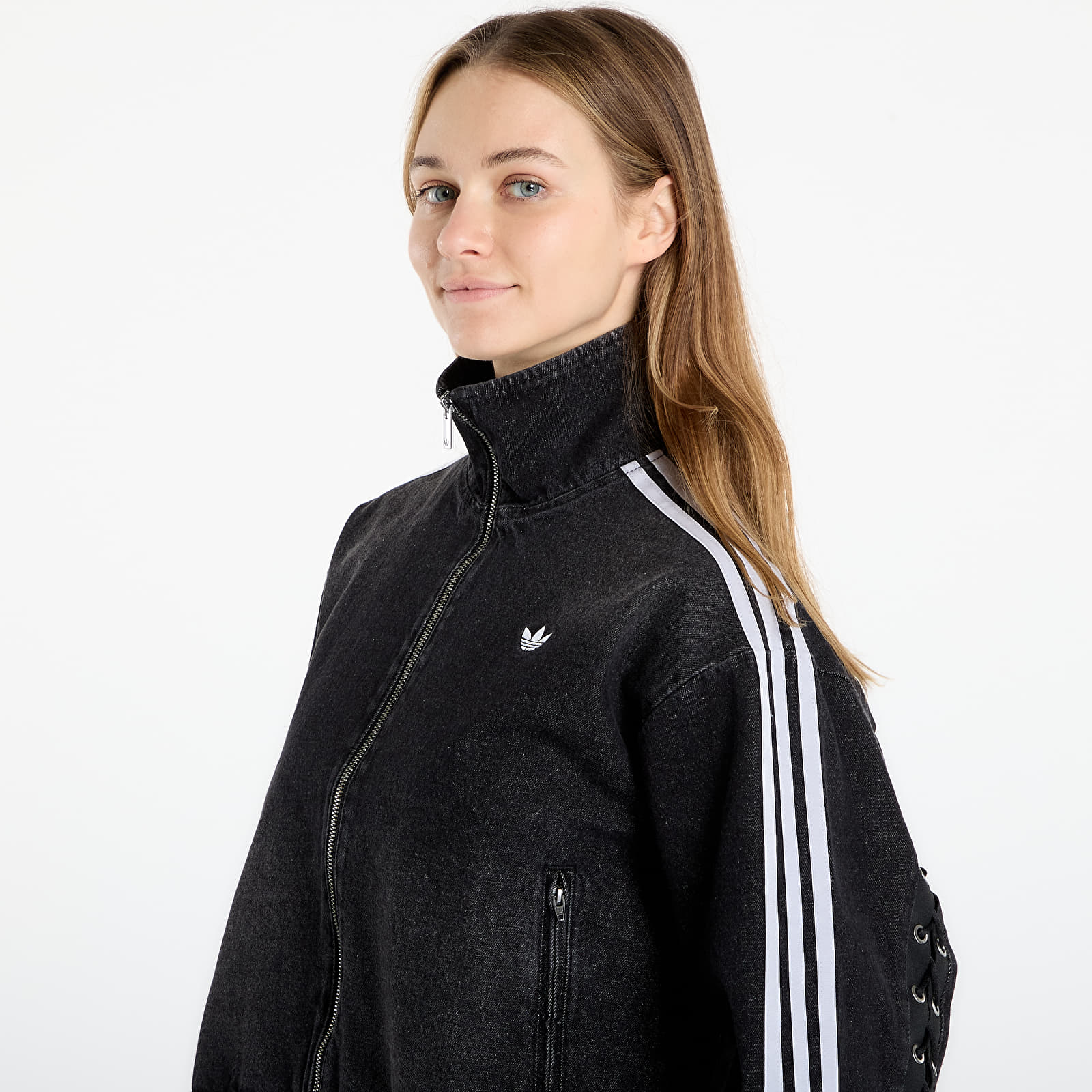 Dámské bundy adidas Denim Fb Jacket Black