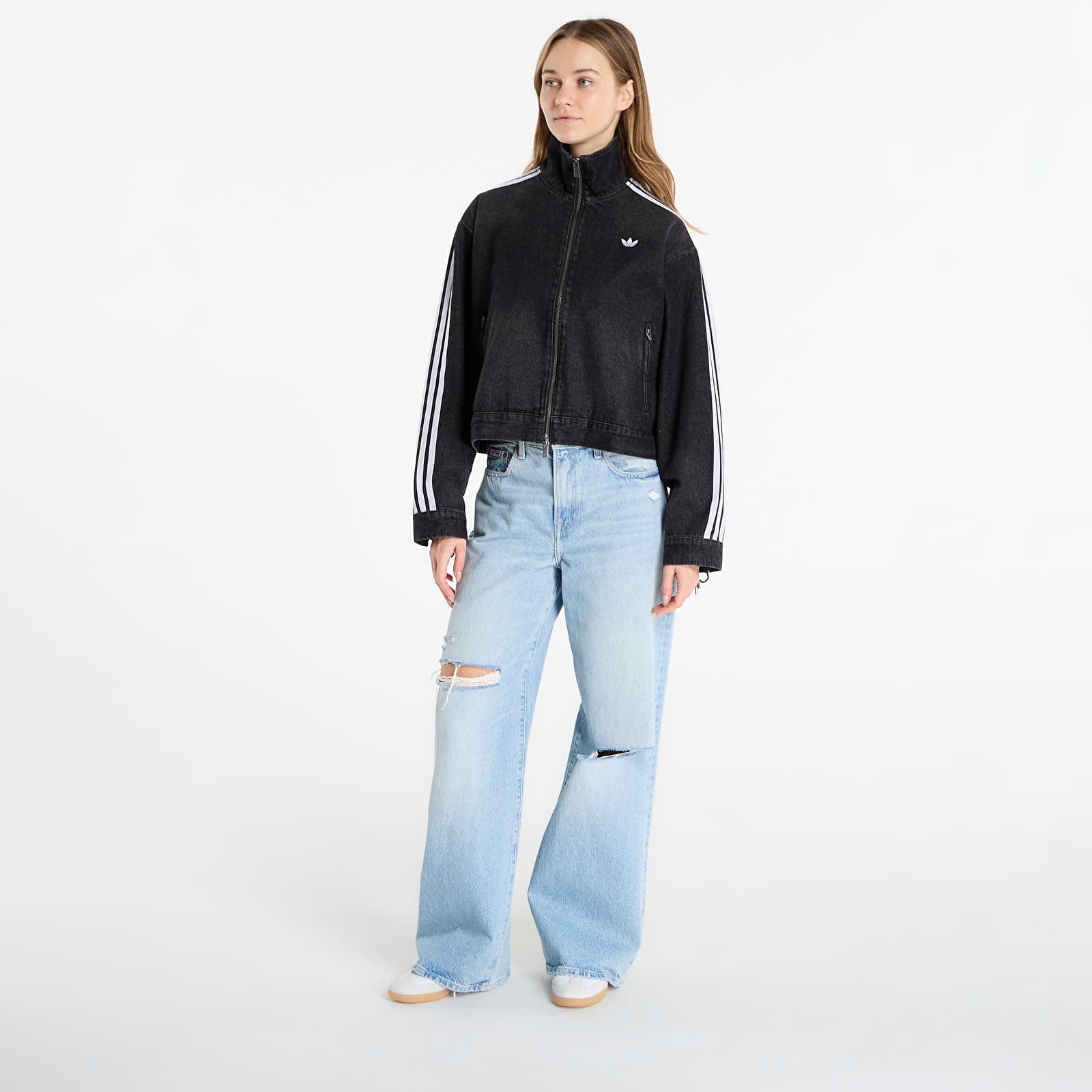 Dámské bundy adidas Denim Fb Jacket Black