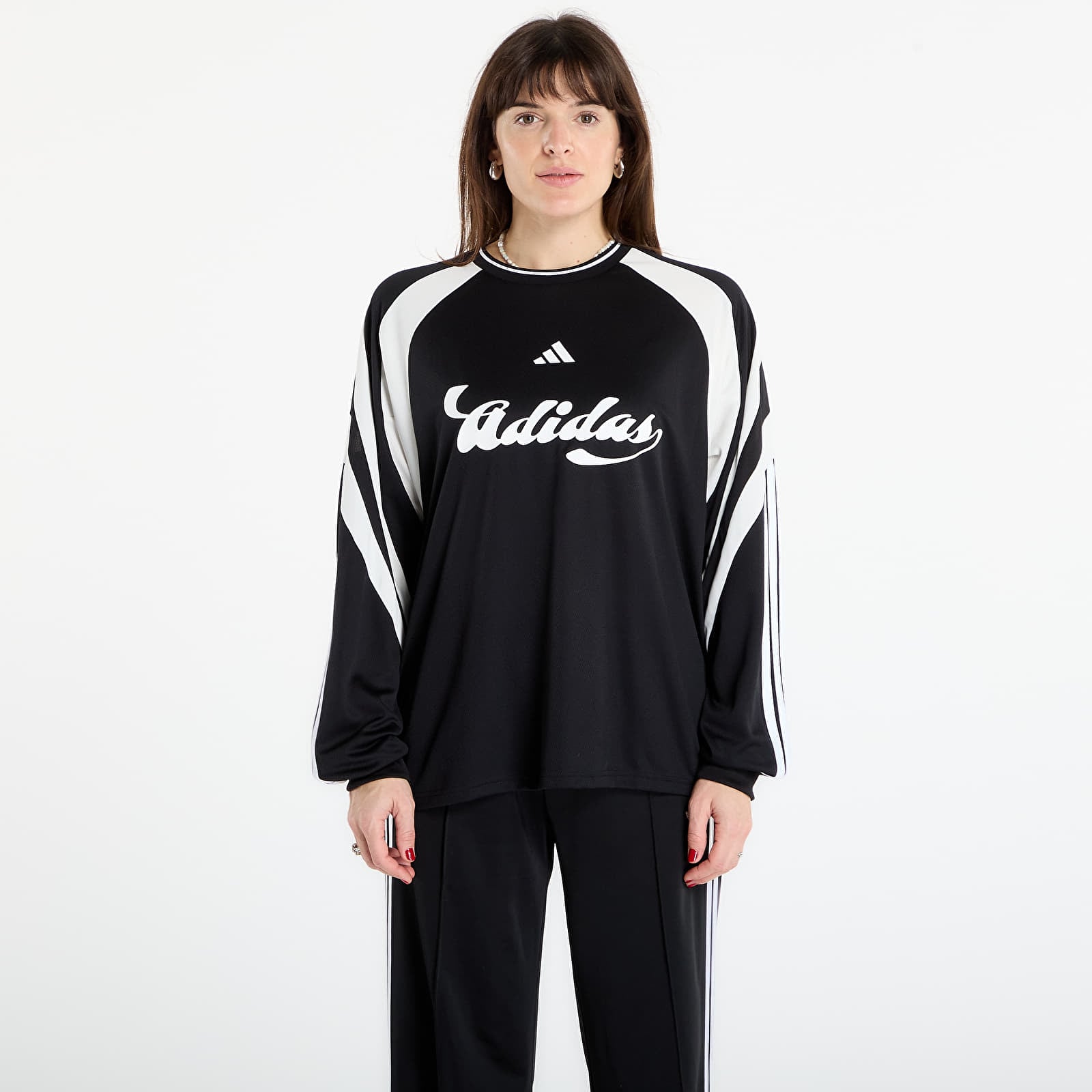 Women's T-shirts adidas W Her Ls Black/ Off White