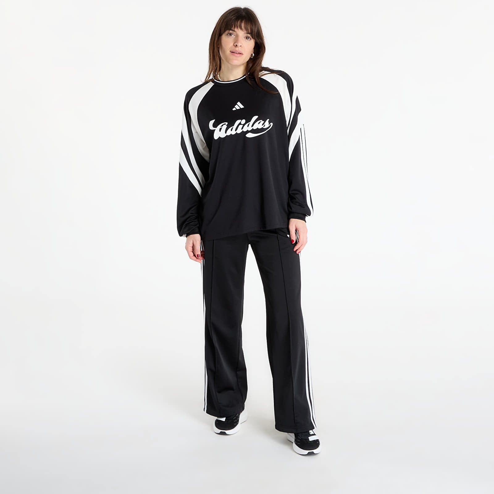 Women's T-shirts adidas W Her Ls Black/ Off White