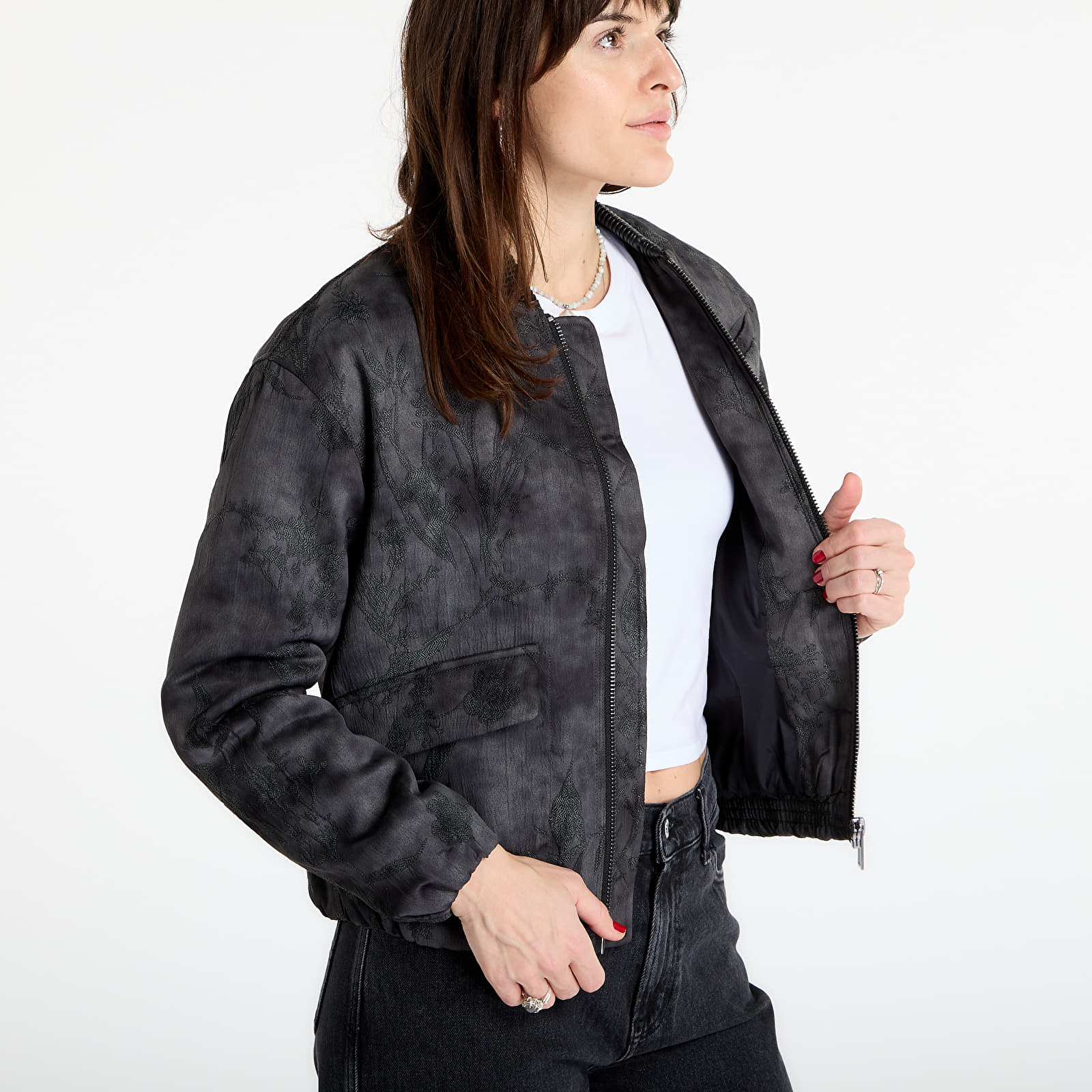 Joped Desigual Fantasy Embroidered Bomber Jacket Black