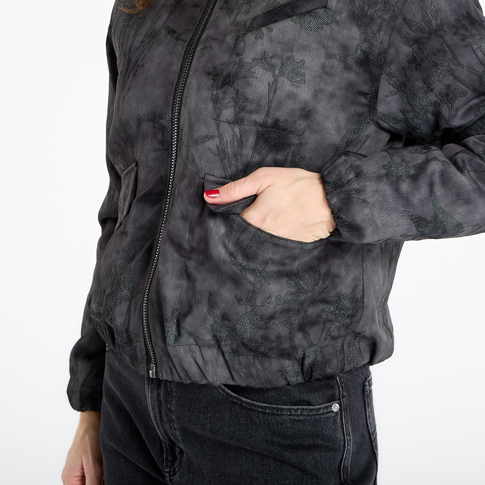 Joped Desigual Fantasy Embroidered Bomber Jacket Black
