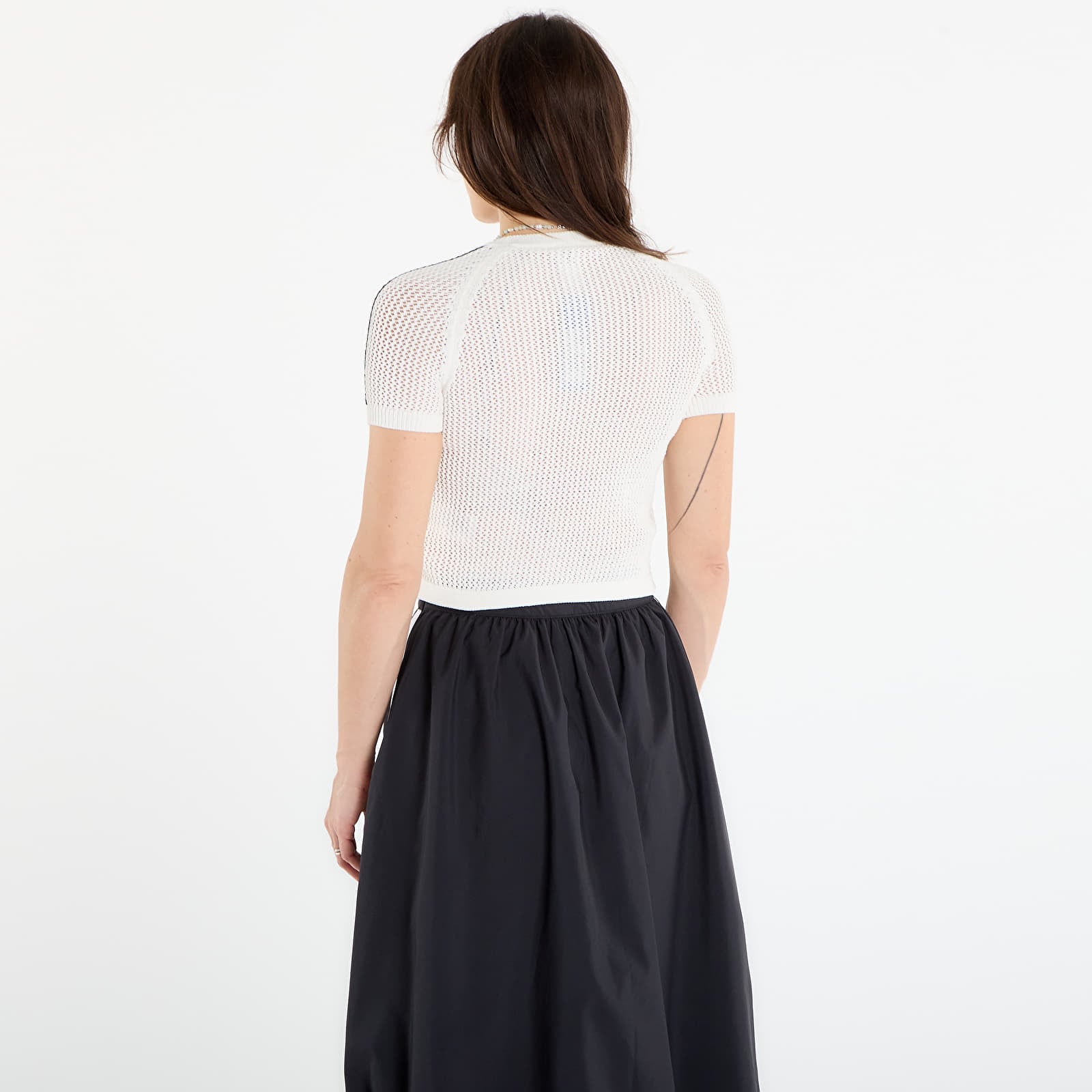 Svetre adidas Crochet Tee Off White