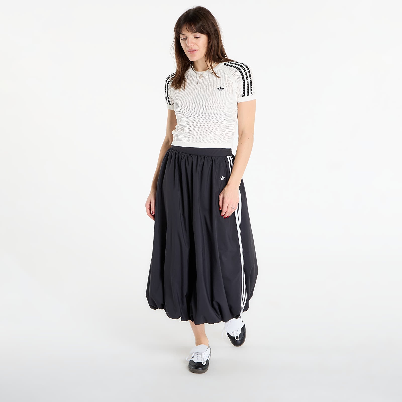 Svetre adidas Crochet Tee Off White