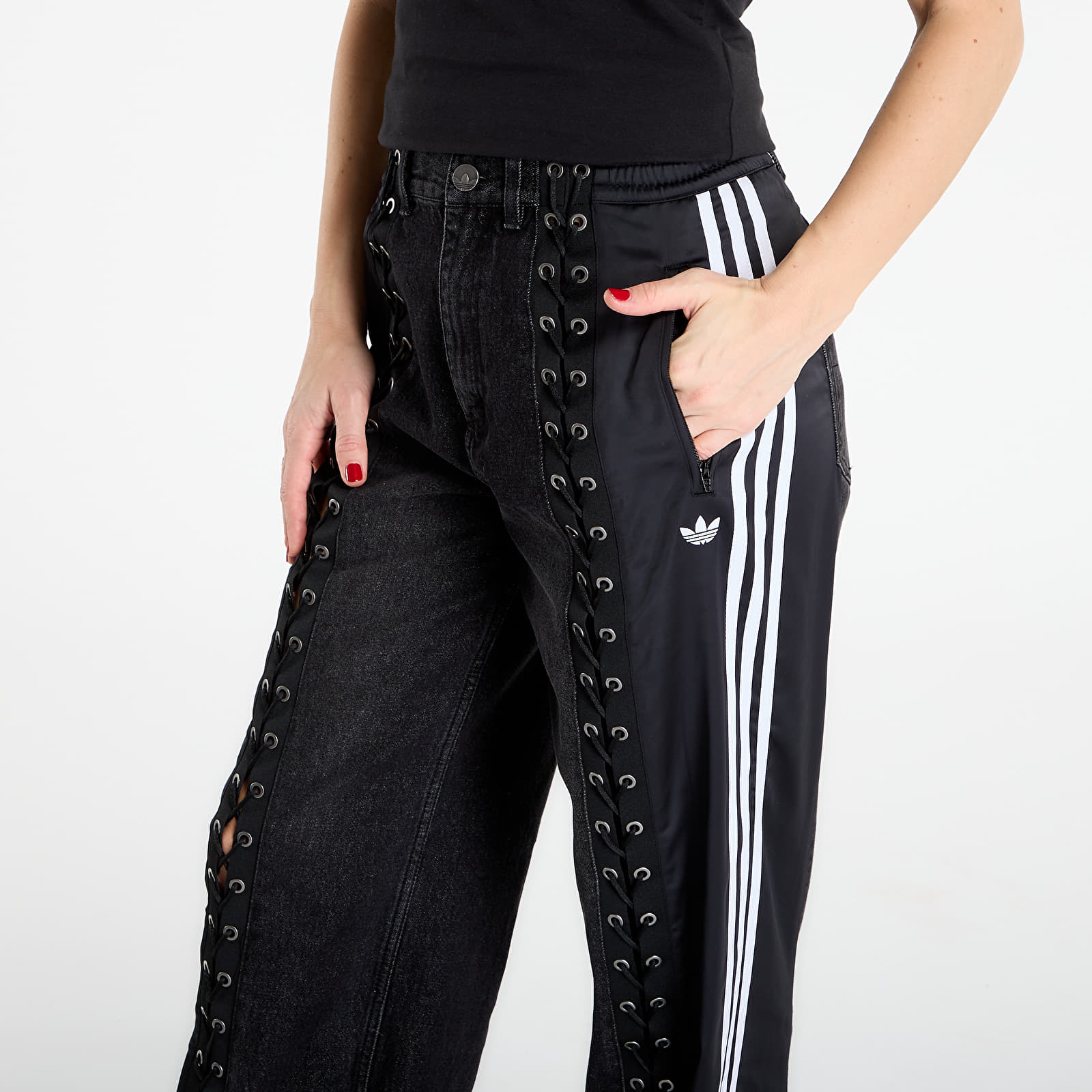 Jeans für Frauen adidas Denim Fb Track Pants Black