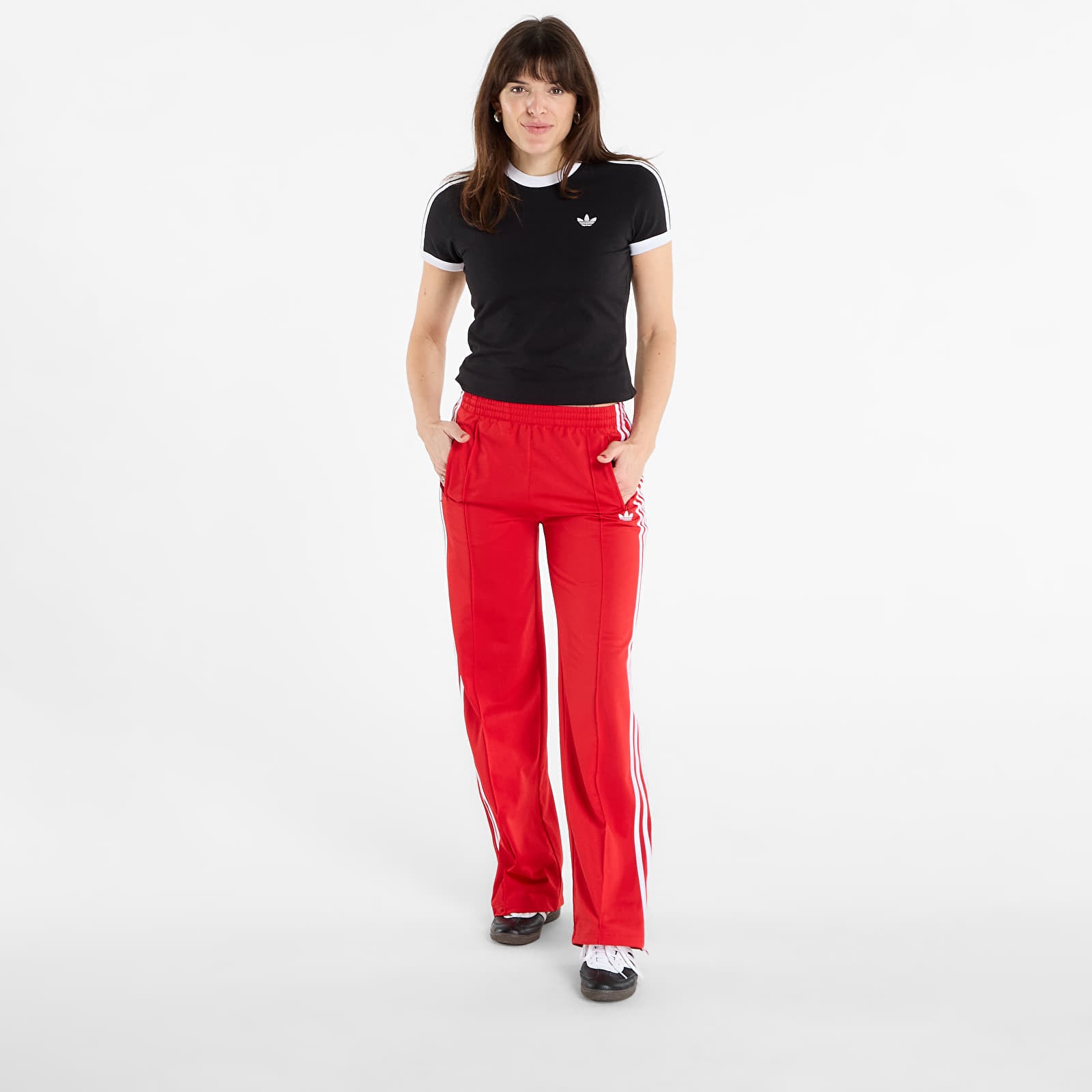 Spodnie dresowe adidas Firebird Loose Track Tracksuit Bottoms Better Scarlet