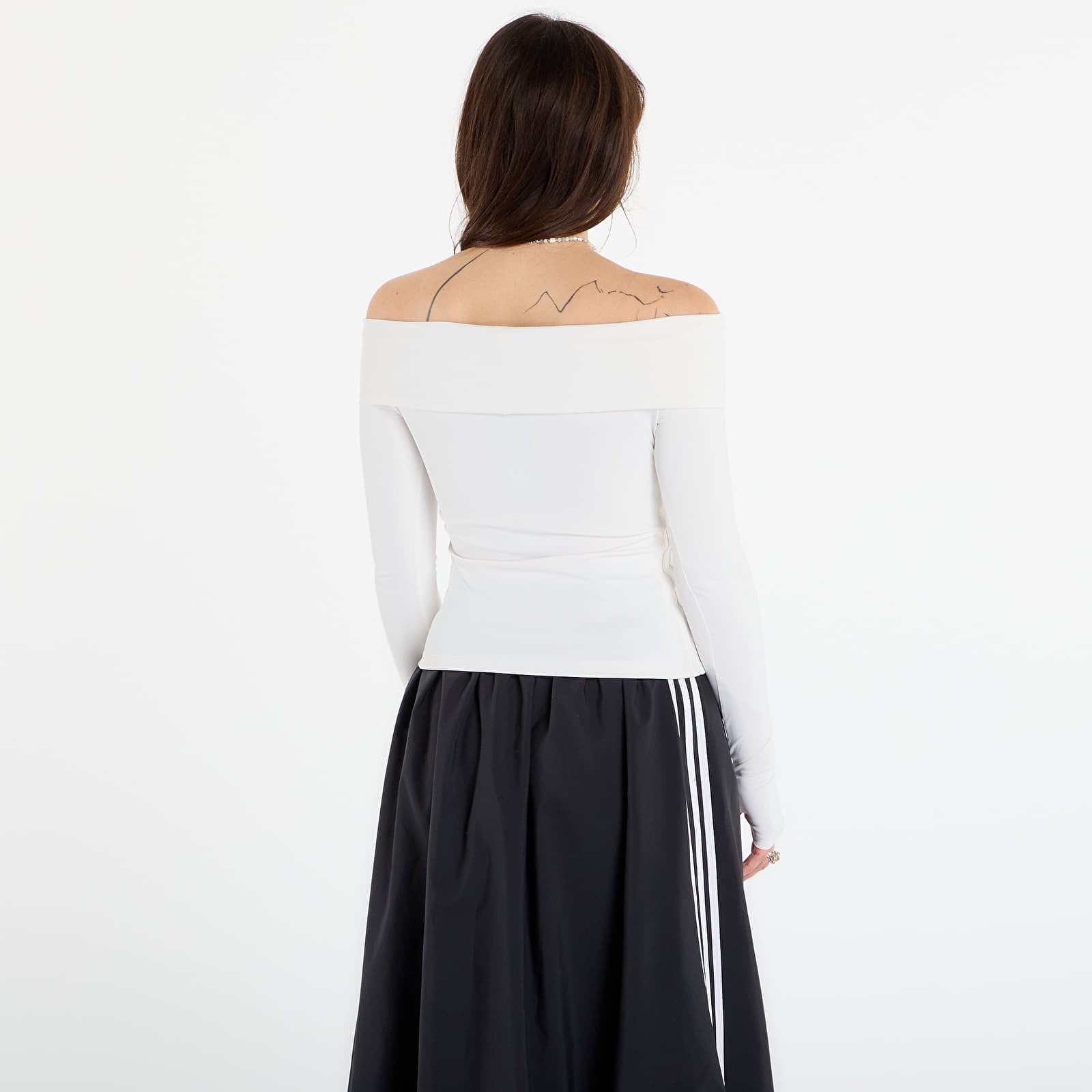 Dámske topy adidas Off-shoulder Long-Sleeve Top Cloud White