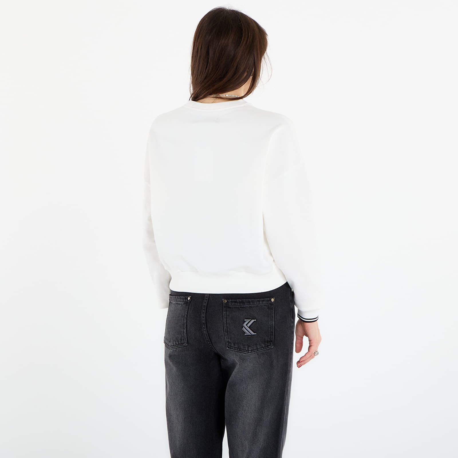 Ženske dukserice FRED PERRY Tipped Sweatshirt Snow White