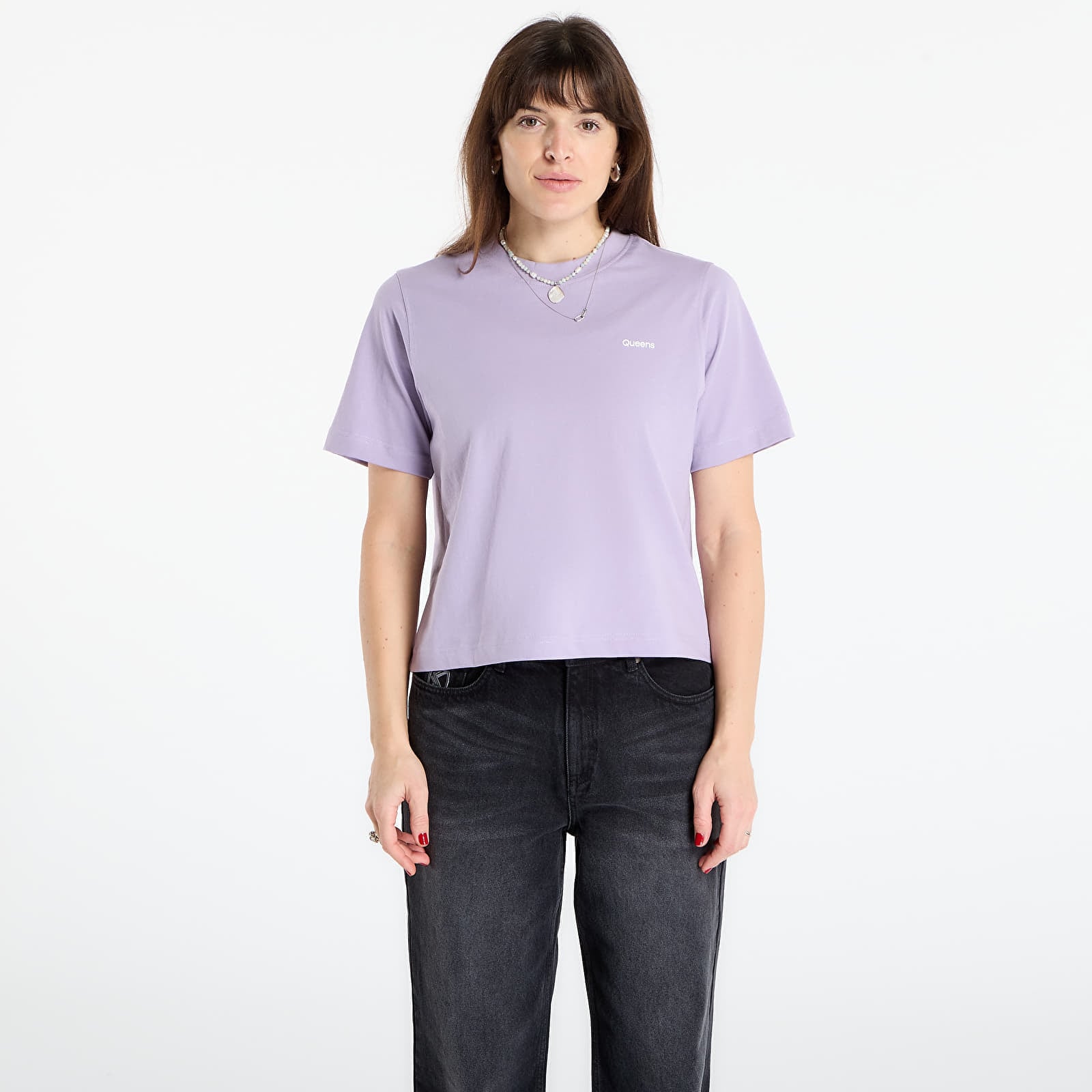 T-shirt Queens Women's Essential T-Shirt With Contrast Print Lavender XL