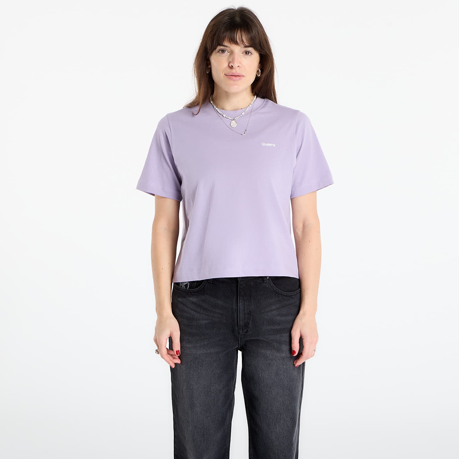 T-shirts Queens Women's Essential T-Shirt With Contrast Print Lavender