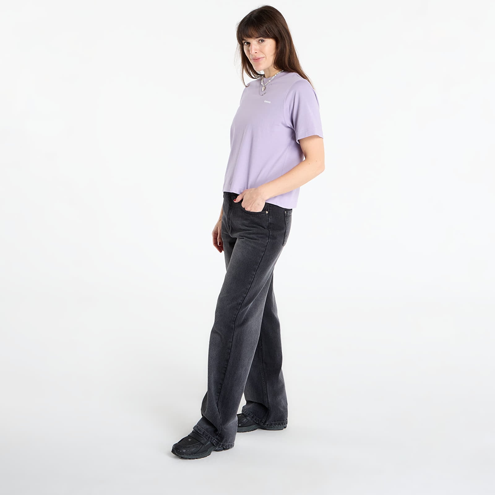 T-shirts Queens Women's Essential T-Shirt With Contrast Print Lavender