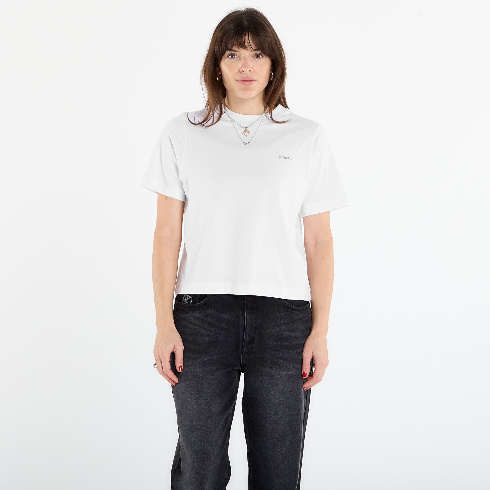 T-shirts Queens Women's Essential T-Shirt With Contrast Print 3-Pack White/ White/ White