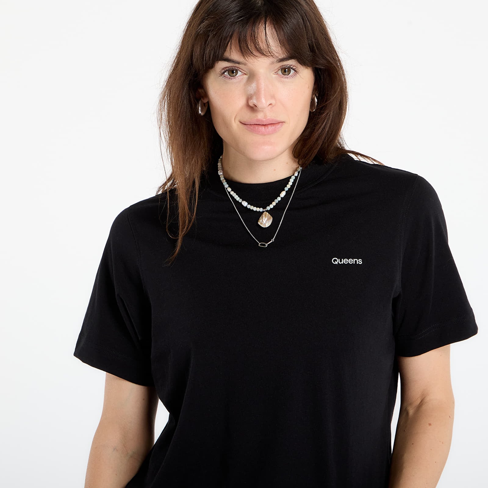 T-shirts Queens Women's Essential T-Shirt With Contrast Print 3-Pack Black/ Black/ Black