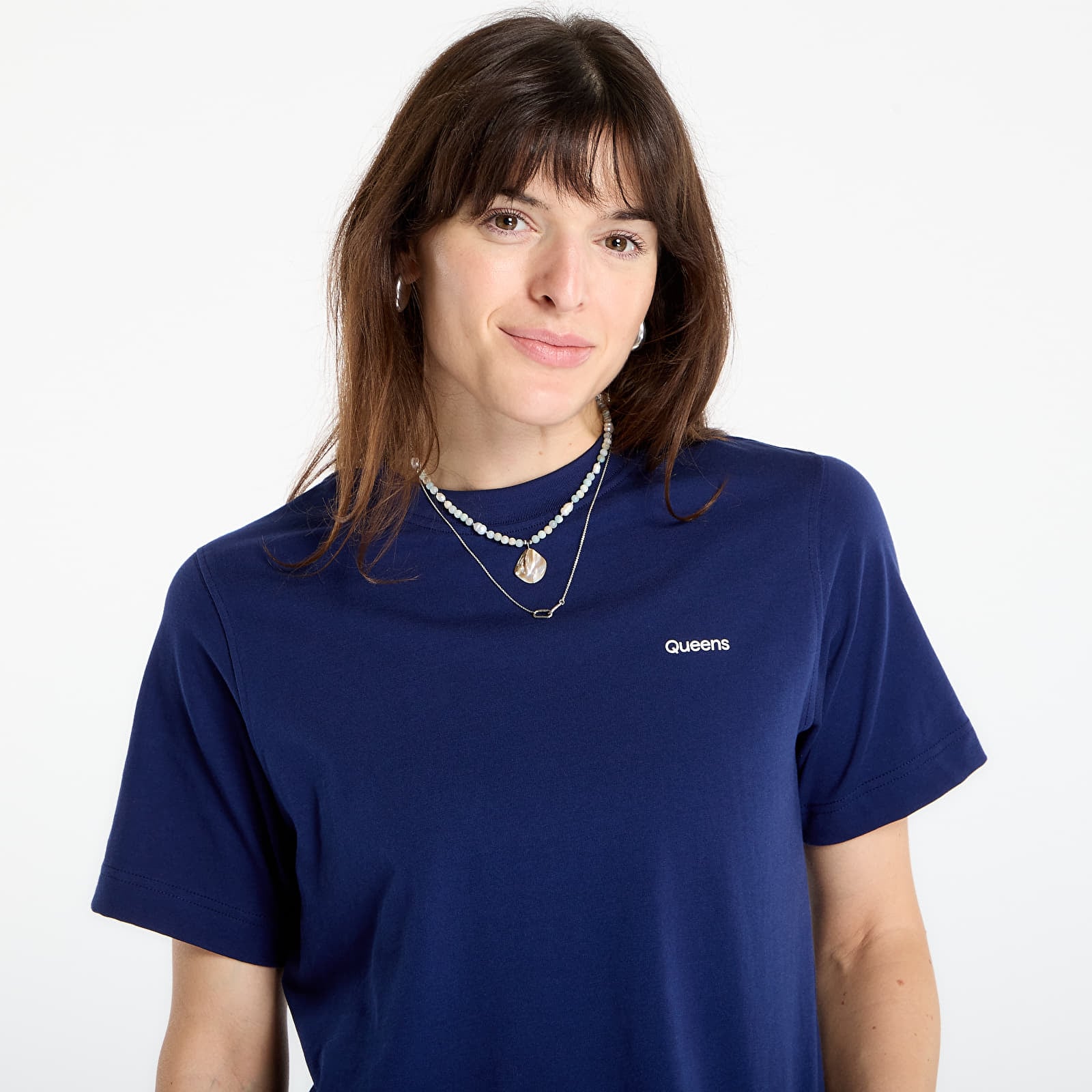 T-shirts Queens Women's Essential T-Shirt With Contrast Print 3-Pack Lavender/ Leaf/ Navy