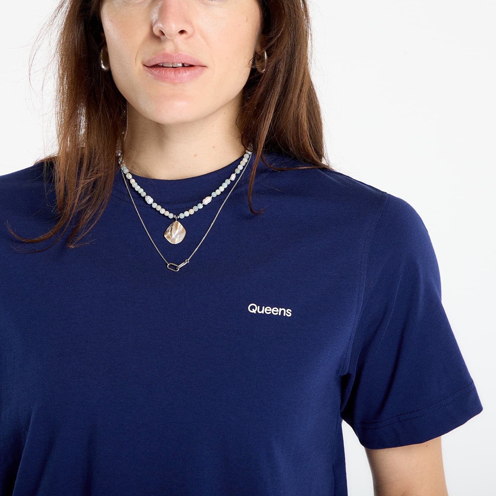 T-shirts Queens Women's Essential T-Shirt With Contrast Print 3-Pack Lavender/ Leaf/ Navy