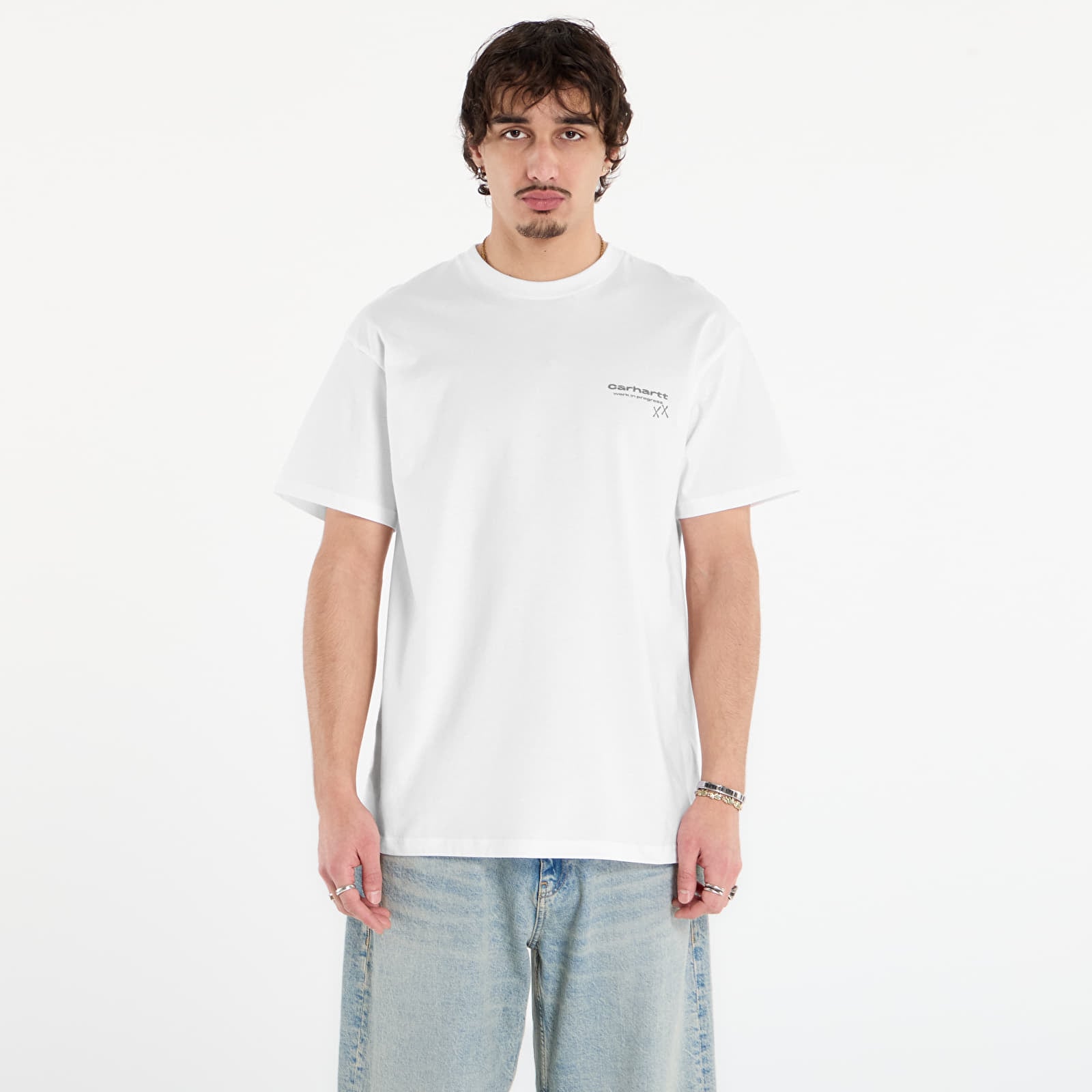 Pánske tričká Carhartt WIP S/S Garble T-Shirt UNISEX White