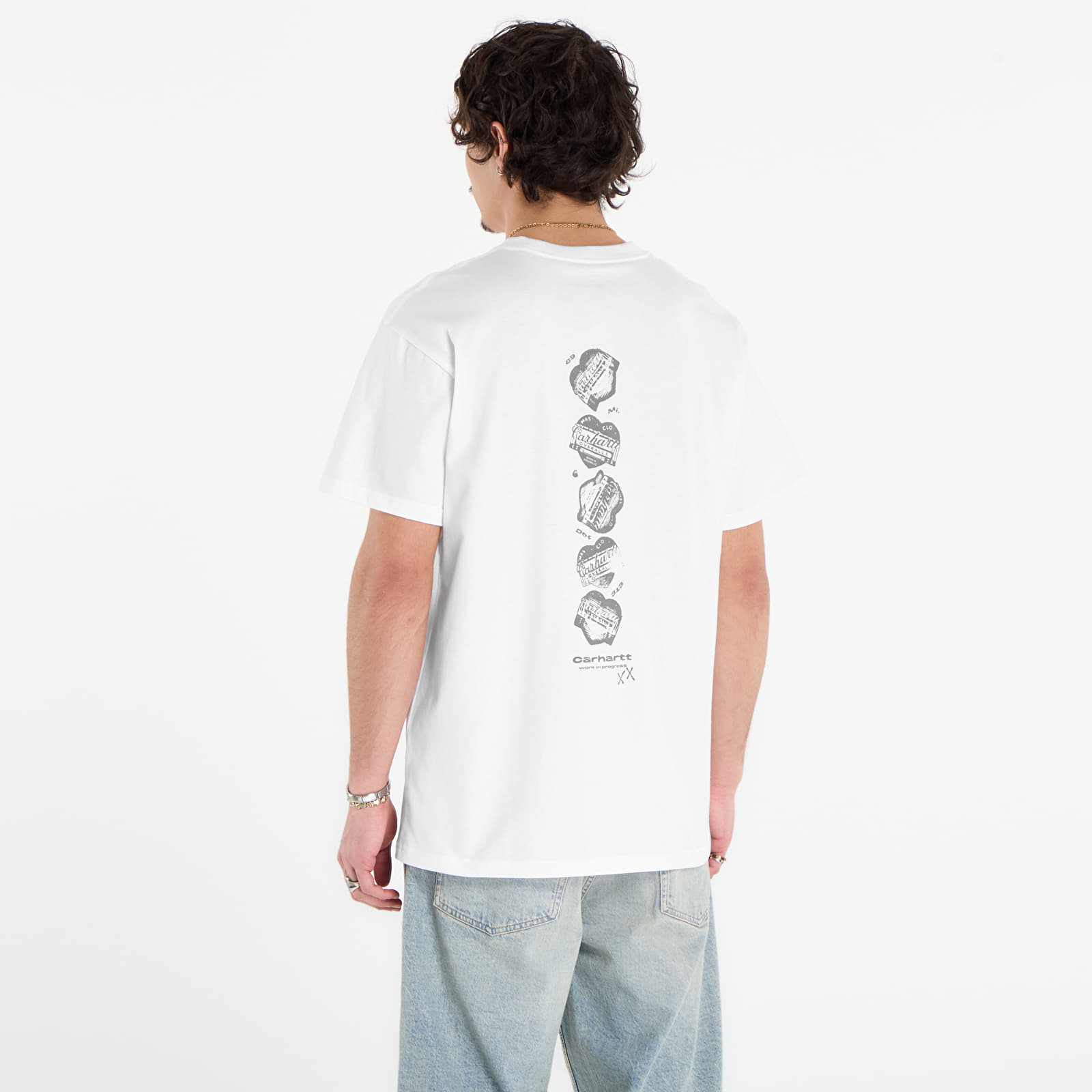 Pánske tričká Carhartt WIP S/S Garble T-Shirt UNISEX White