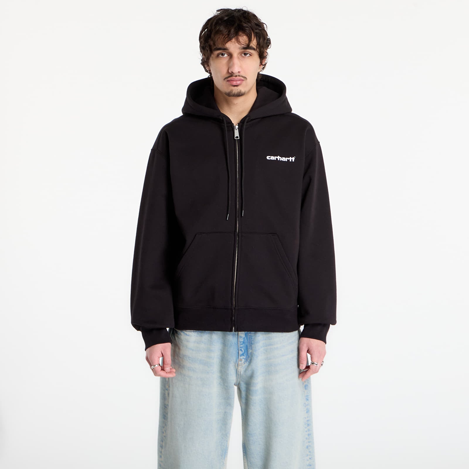 Dukserice Carhartt WIP Hooded Archive Lines Jacket UNISEX Black