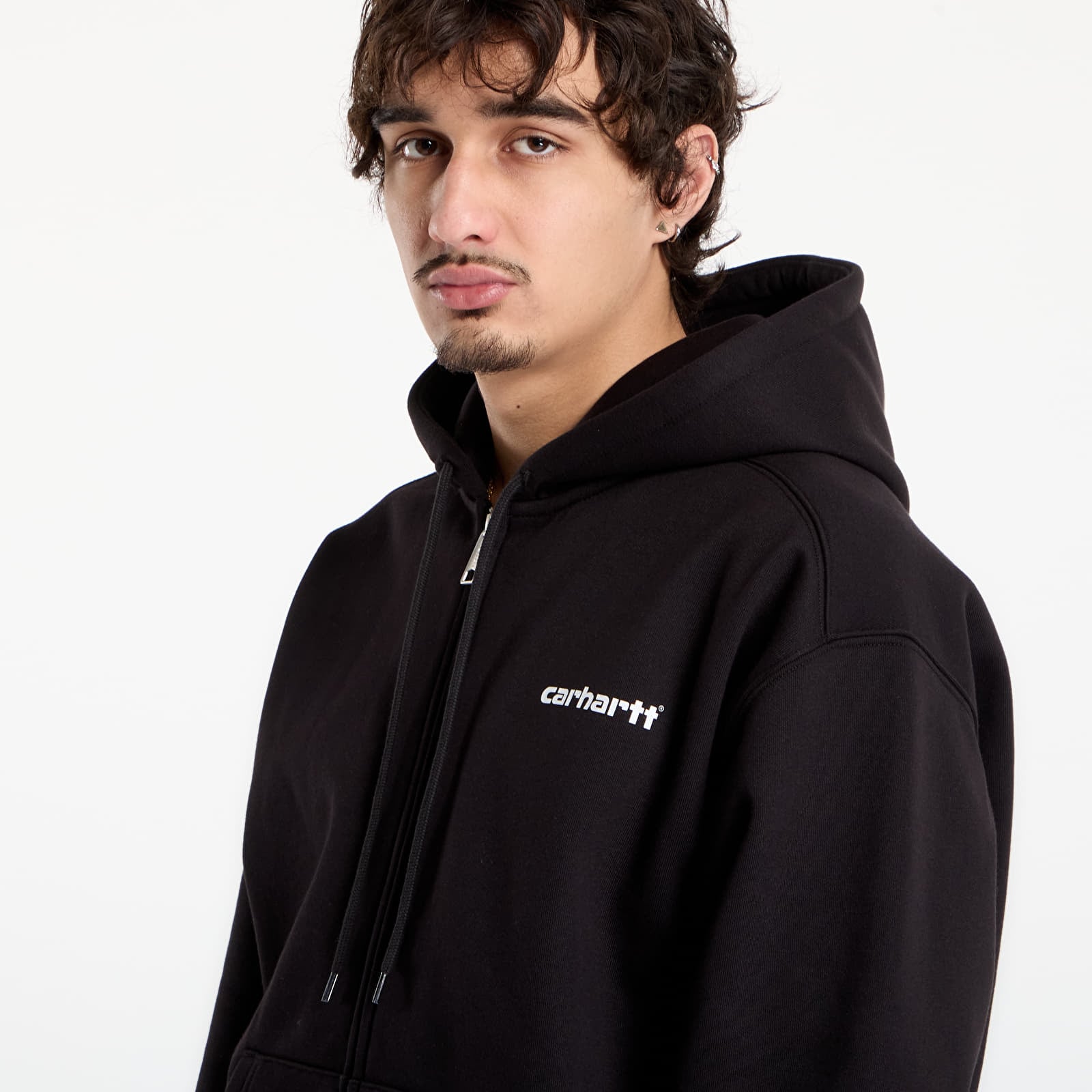 Dukserice Carhartt WIP Hooded Archive Lines Jacket UNISEX Black