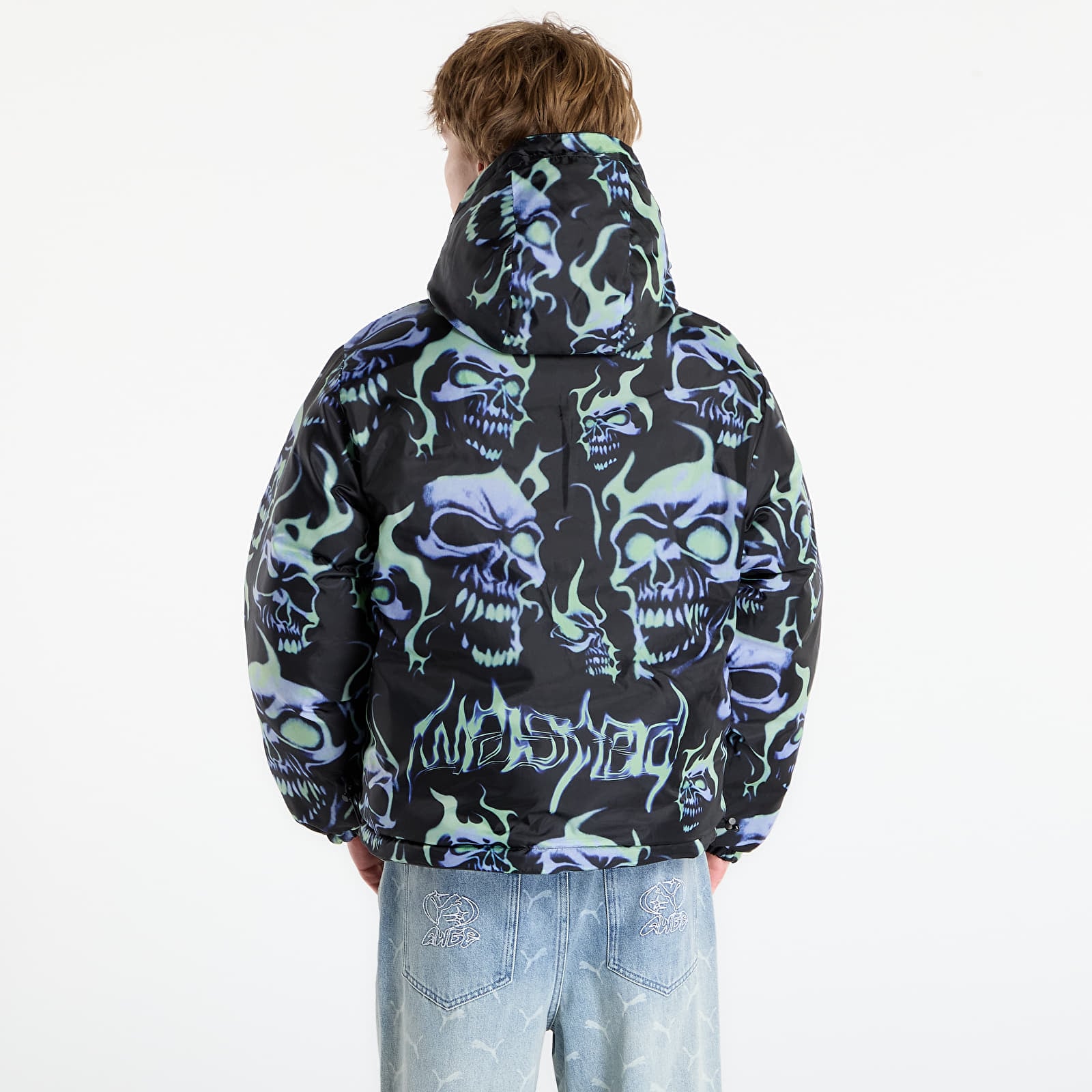 Pánské bundy Wasted Paris M Skull Puffer Black