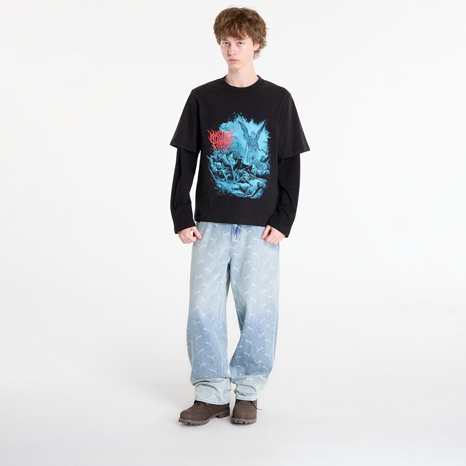 Pánská trička Wasted Paris M Legion T Age Faded Black/ Black