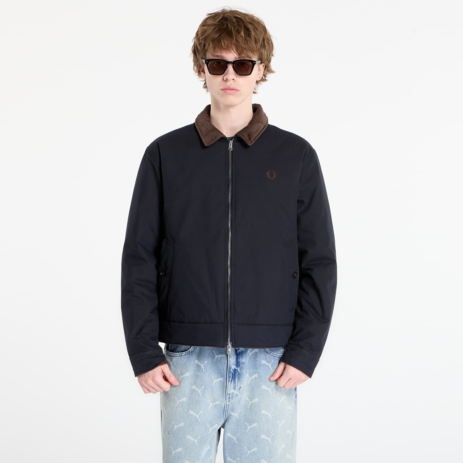 Jachetă FRED PERRY Cotton Caban Jacket Navy L