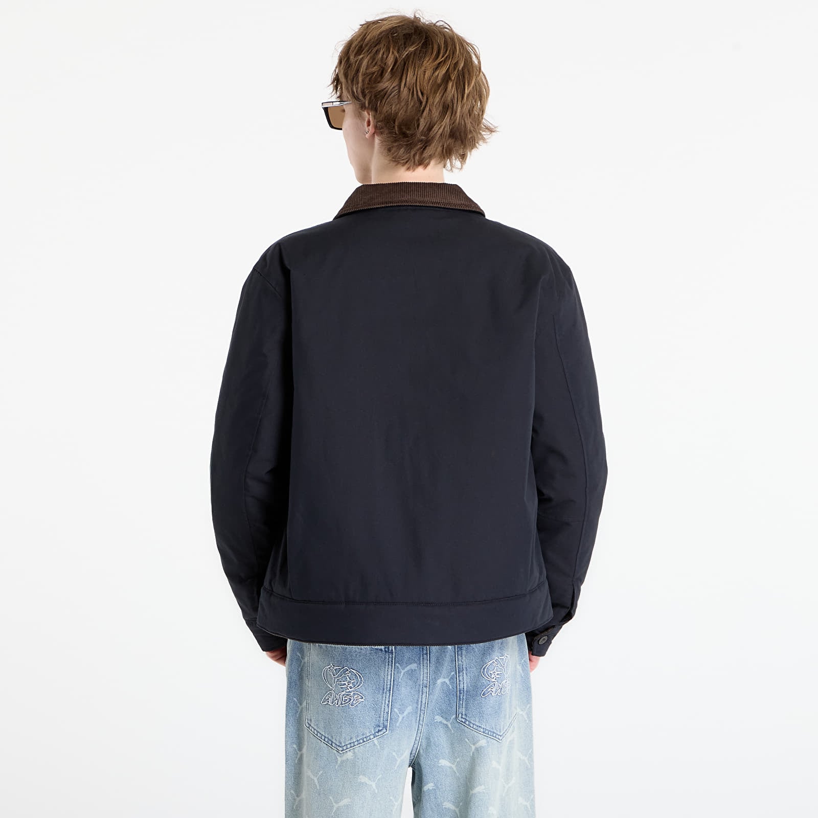 Pánské bundy FRED PERRY Cotton Caban Jacket Navy