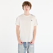 FRED PERRY Contrast Tape Ringer T-Shirt Ecru/ Burntobacco