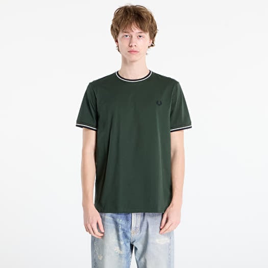 Tričko FRED PERRY Twin Tipped T-Shirt Court Green/ Snow White/ Navy