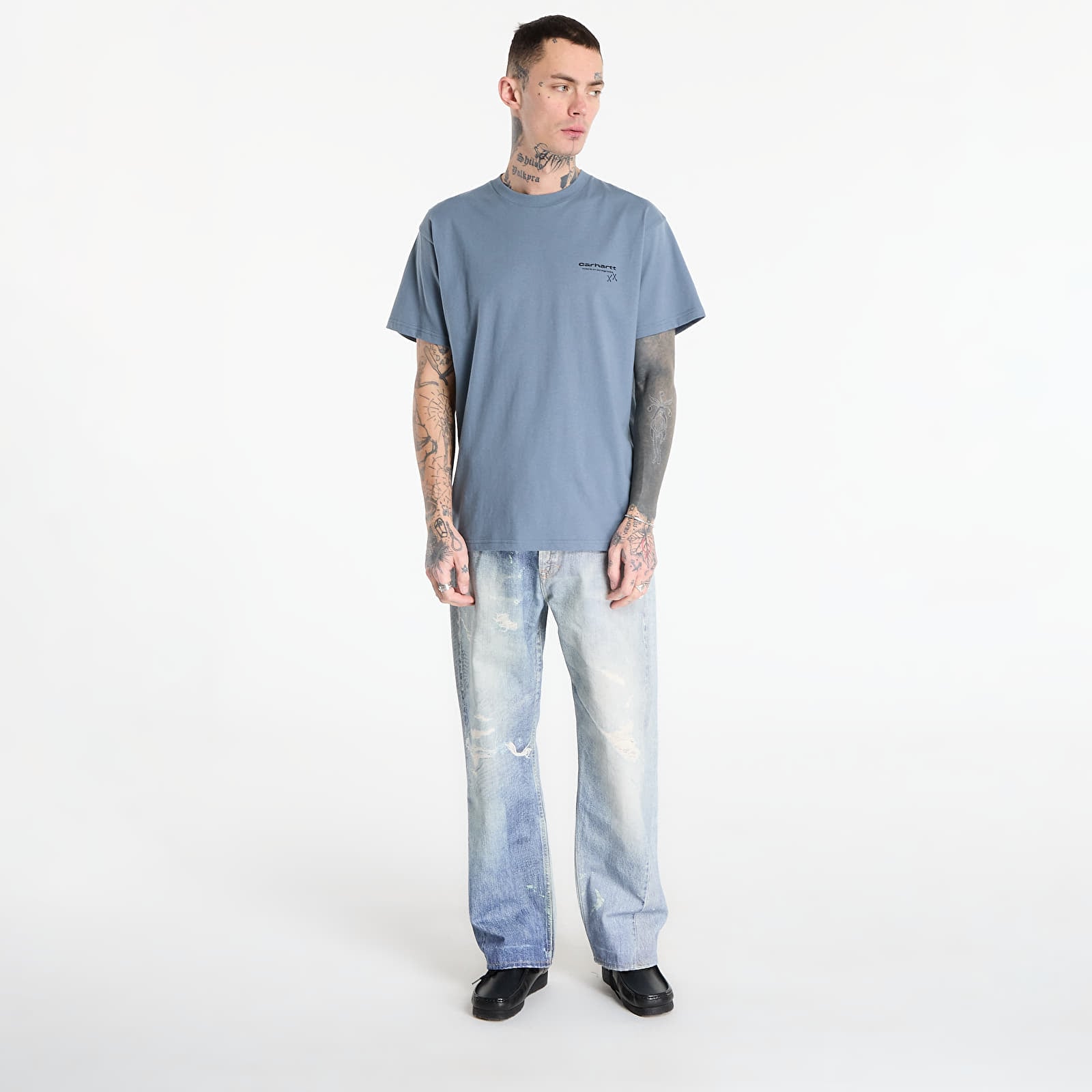 Tricouri bărbați Carhartt WIP S/S Garble T-Shirt UNISEX Velvet Blue