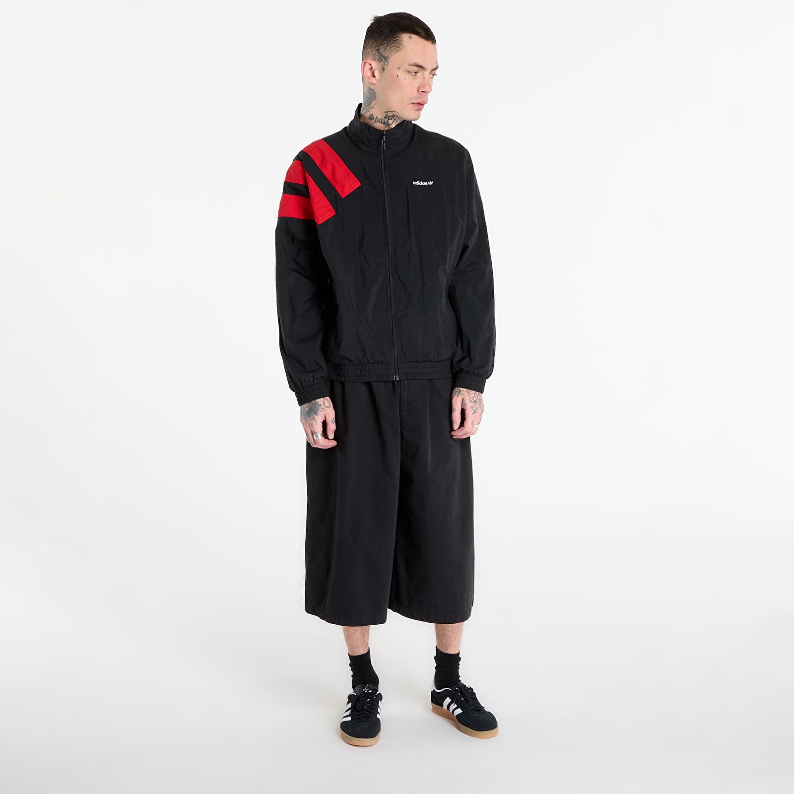 Men's jackets adidas Arch Tt Black/ Better Scarlet