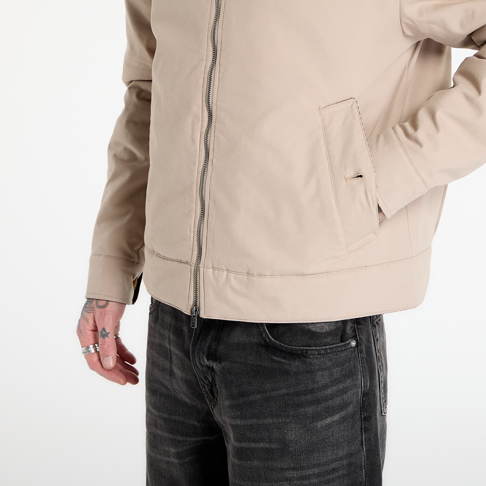 Jakker til mænd FRED PERRY Cotton Caban Jacket Warm Oat
