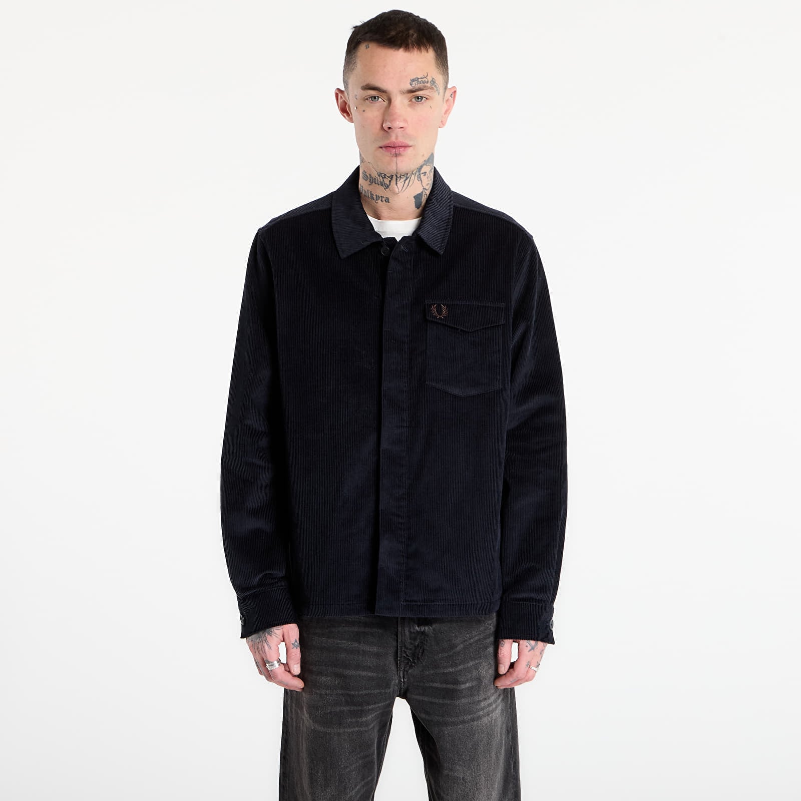 Shirt FRED PERRY Corduroy Overshirt Navy M