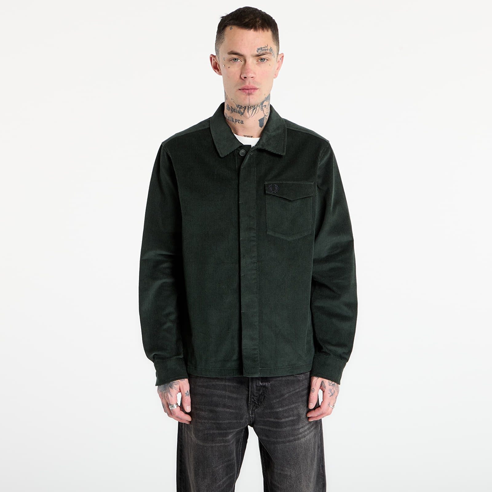 Риза FRED PERRY Corduroy Overshirt Court Green XL