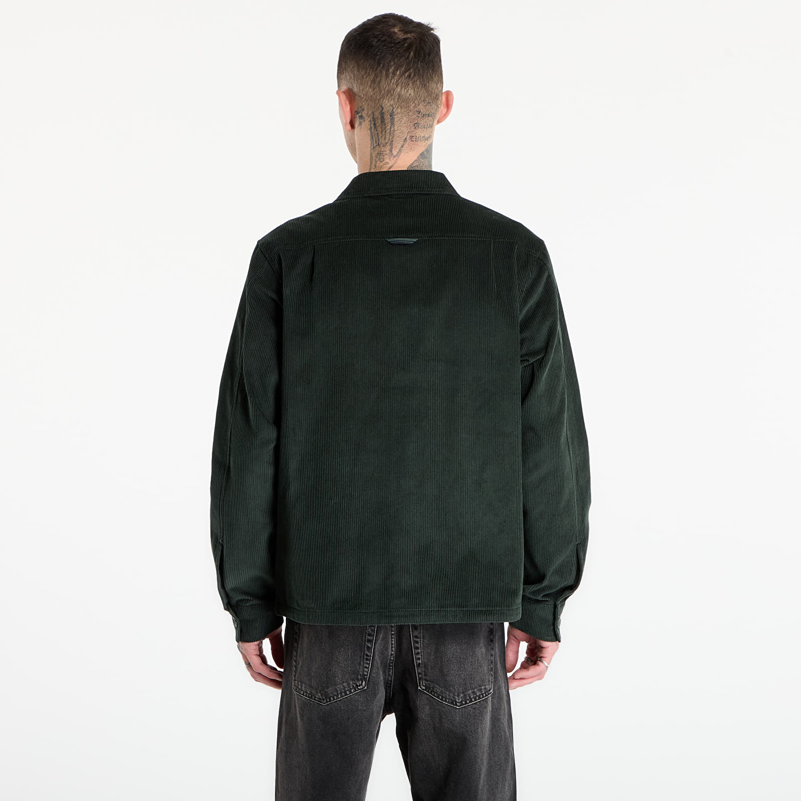Camicie uomo FRED PERRY Corduroy Overshirt Court Green